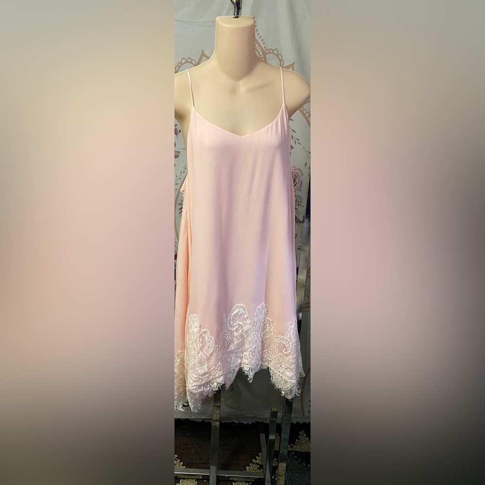 Lockett Lace Mini Dress in Light Pink Lace by Show Me Your Mumu Medium